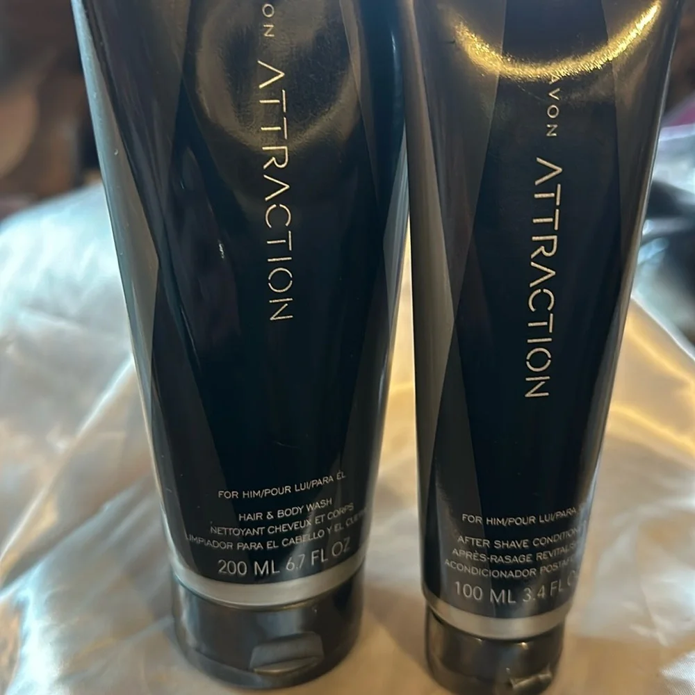 Avon “Attraction for Men” For Him Hair & BodyWash 6.7oz & AfterShave Conditioner